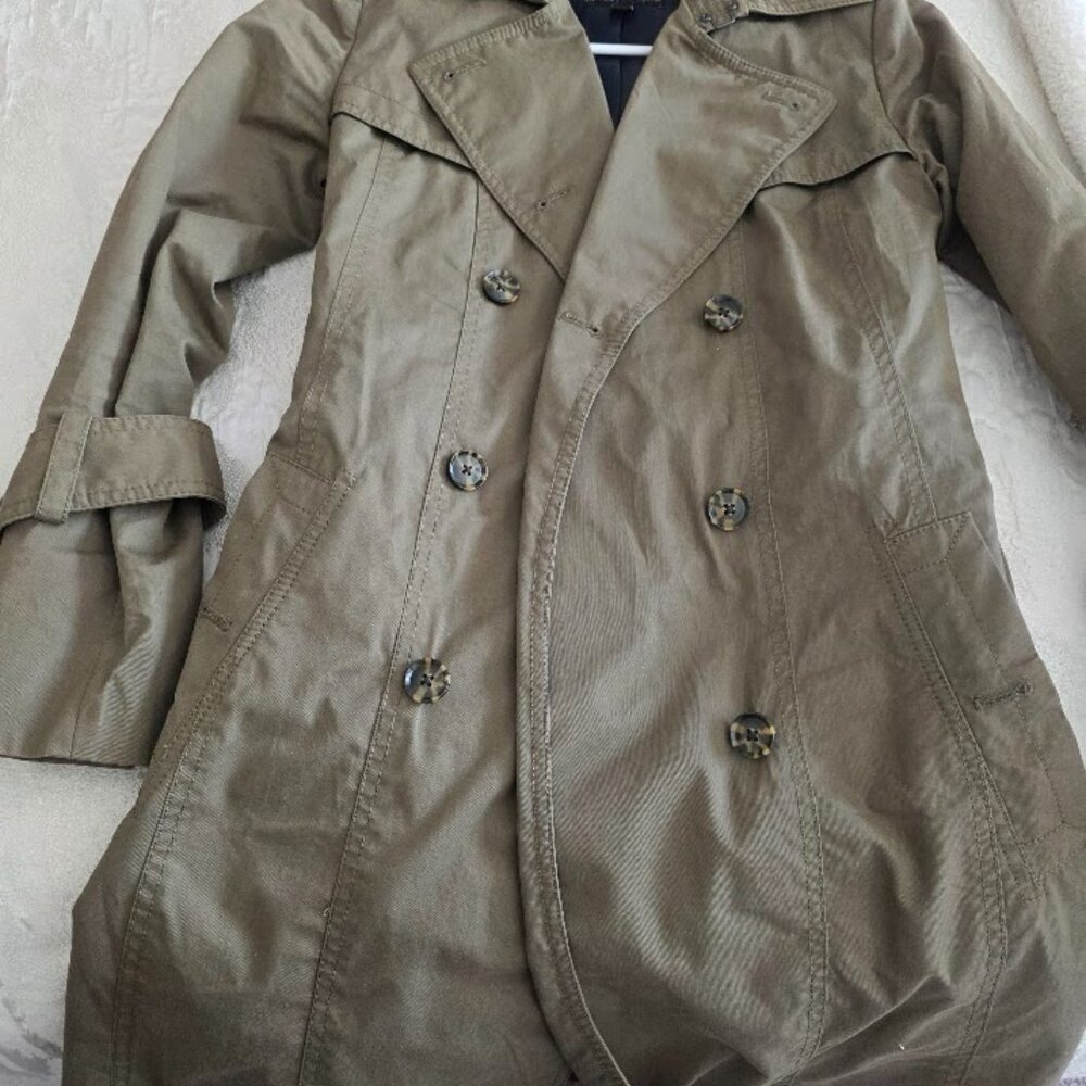 Banana Republic Trench Coat - Olive Green - Picture 4 of 4